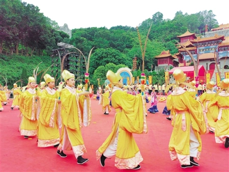 麒麟起舞锣鼓响 广州南沙妈祖文化旅游节开幕